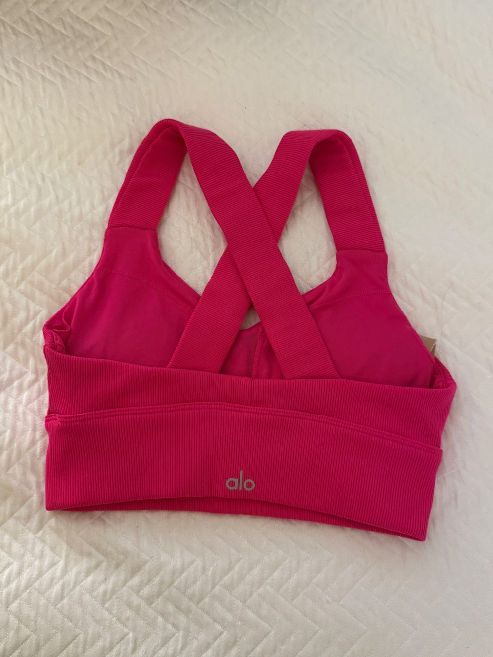 ALO Yoga Hot Pink Crisscross Sports Bra - Picture 2 of 3